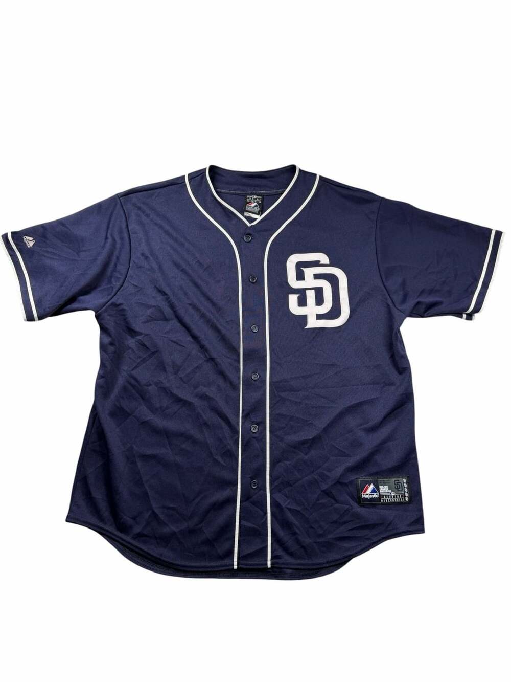 Majestic San Diego Padres Van Kelly #7 MLB Baseball Jersey Navy Men’s XL